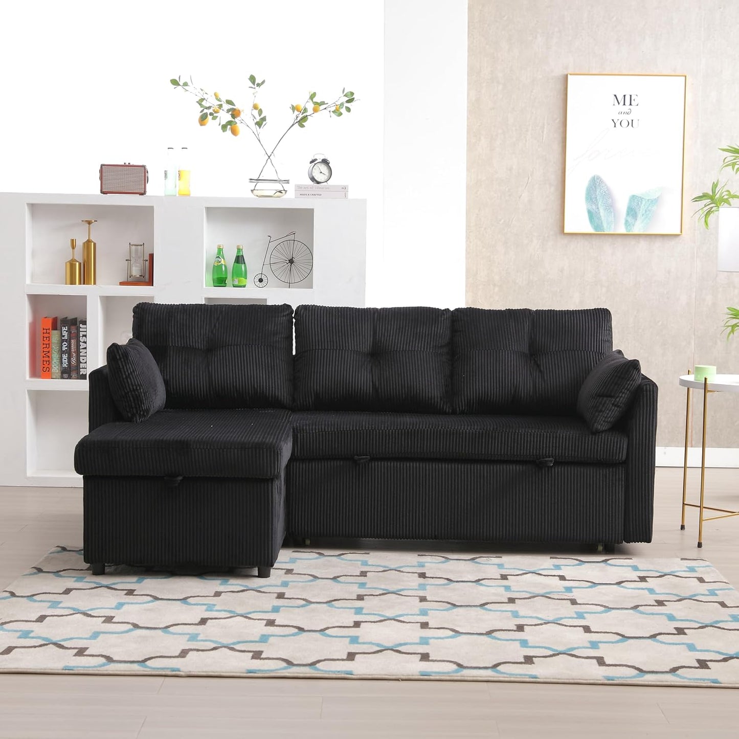 Sectional Couch with Storage Seats, Modular Sectional Sofa L Shaped Modular Couch with Reversible Chaise Modular Sofa